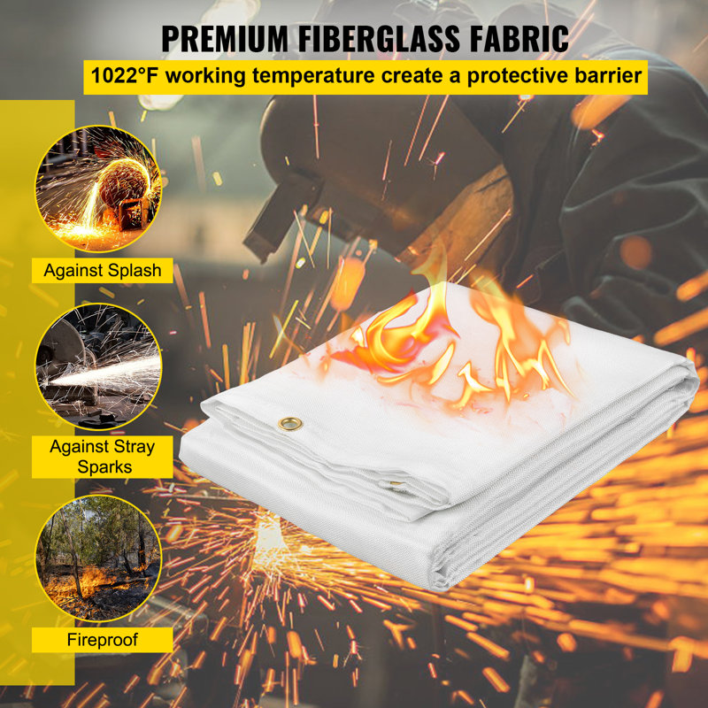 Fire Blankets, 2 Pack Welding Blankets, 6' x 10' Fire Suppression Blanket