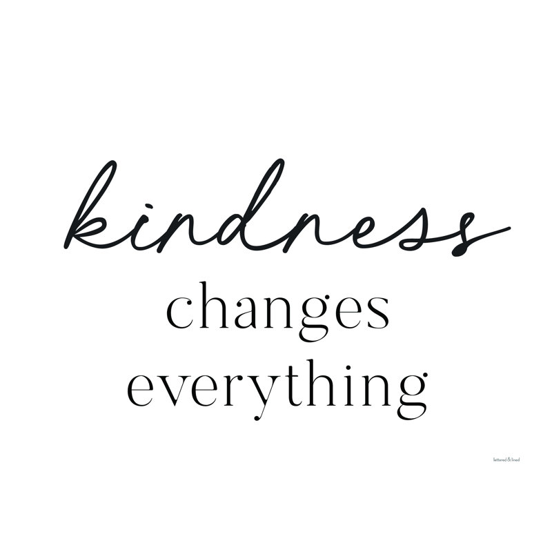 " Kindness Changes Everything " by Lettered & Lined, 24" W x 18" H