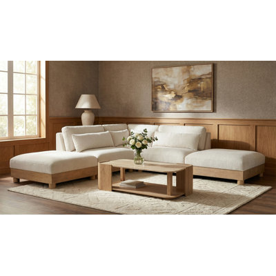 Canapé modulaire en tissu 5 pièces Agatha