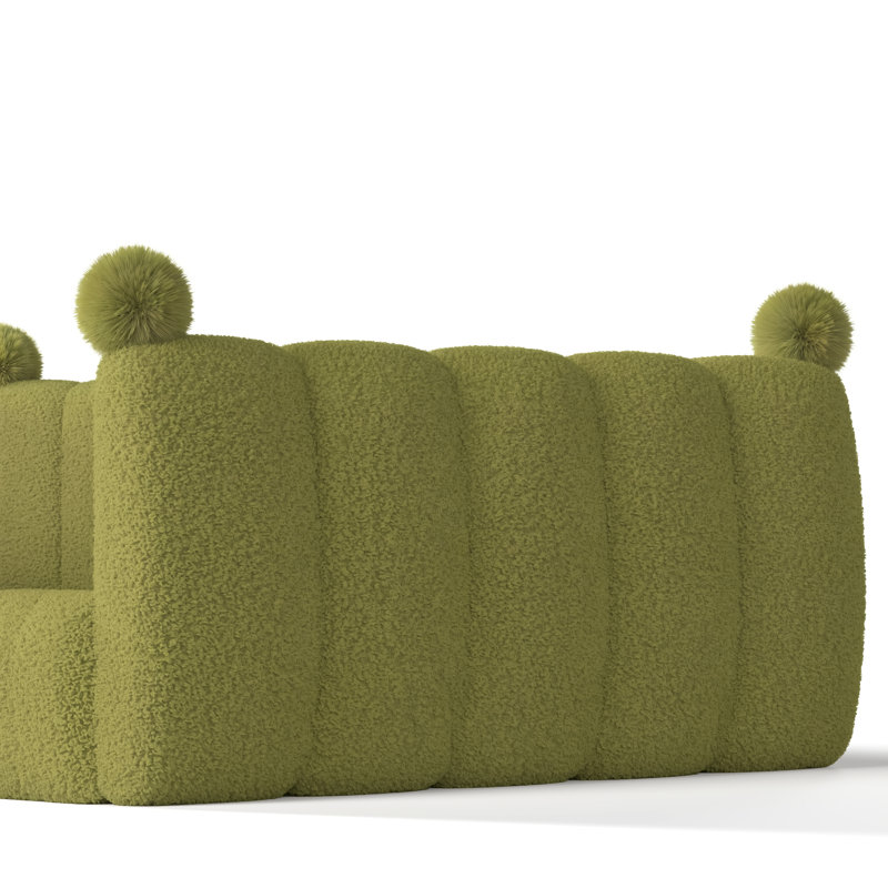 Lit double tapissier Montessori, Full, Green