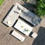 Bayboro Outdoor Fabric Rectangular Corner Dining Set - with Rising Table - Lead Chine