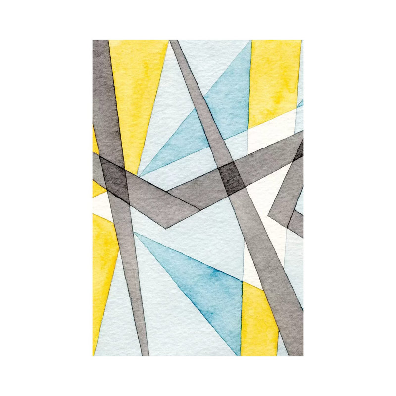 Converging Angles I by Nikki Galapon - Wrapped Canvas Painting, 30.48cm H x 20.32cm W x 1.9cm D