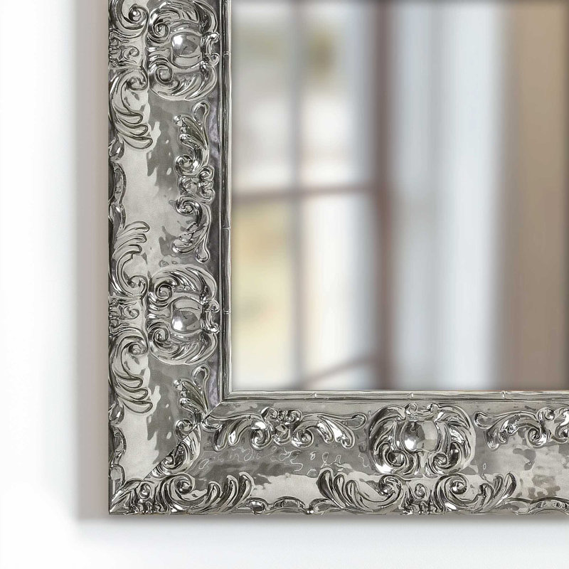 Lavo Flat Mirror, Electric Pewter, 43" x 31"