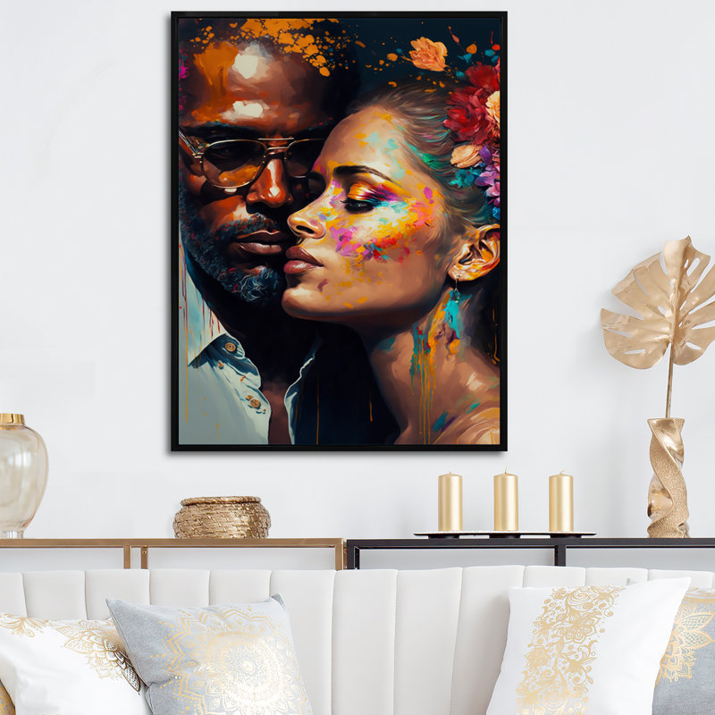 - Art mural traditionnel sur toile, H 20 po x l 12 po x P 1 po, Cadre flottant noir