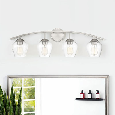 Storrs 4-Light Dimmable Vanity Light in Brushed Nickel