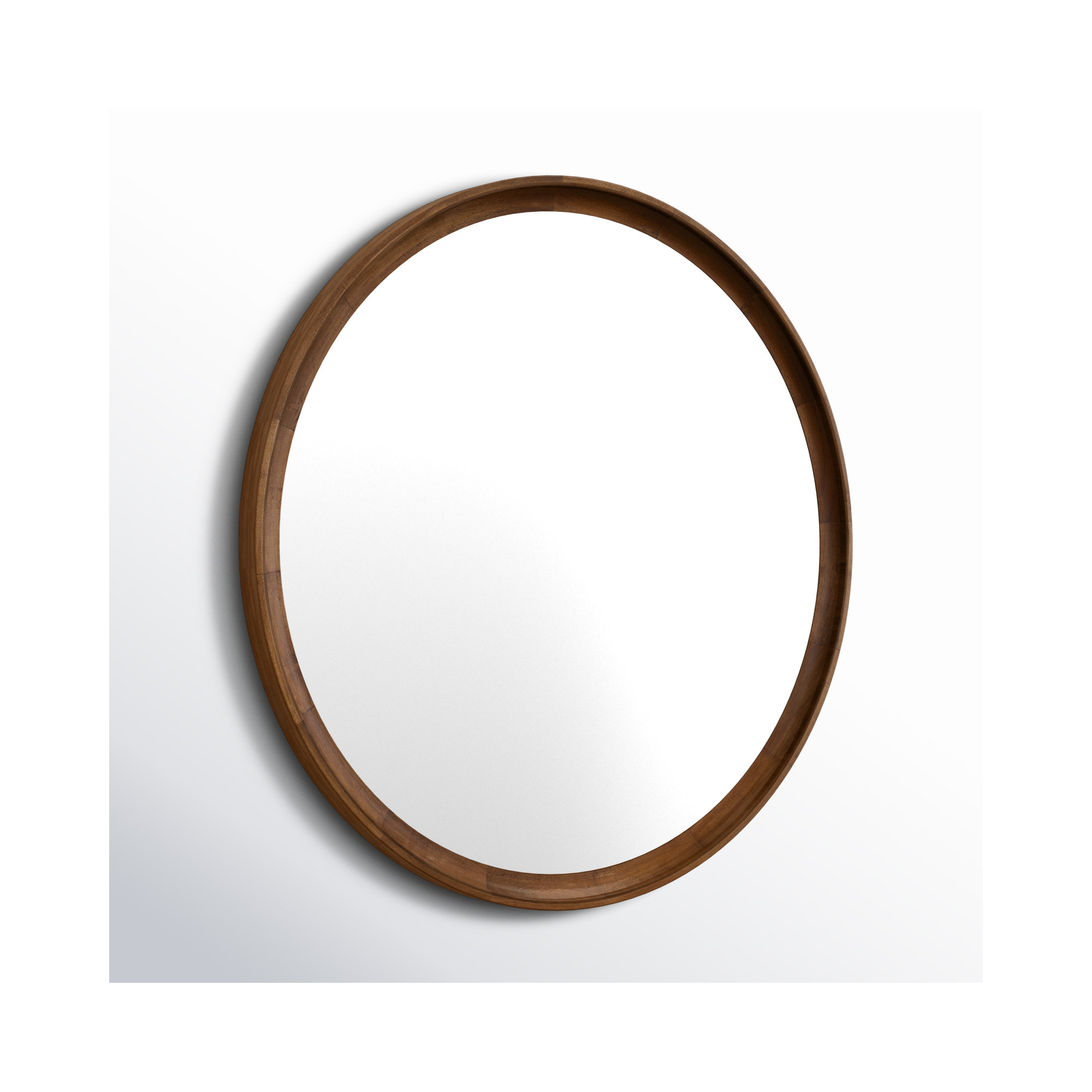 Zoie Wood Mirror, 30" x 30", Rustic Brown
