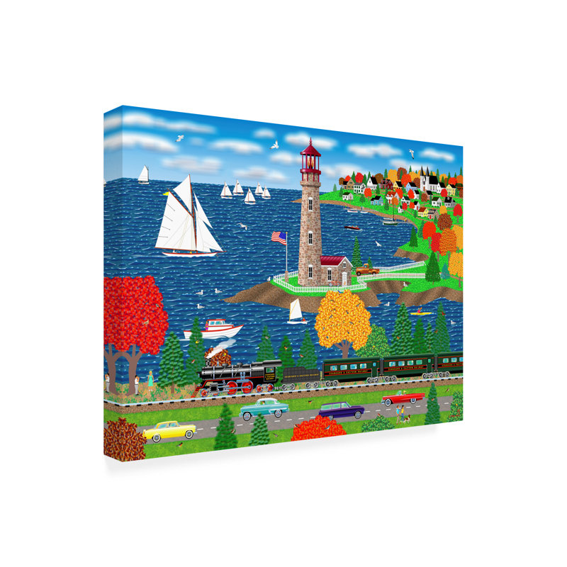 Scallop Shores par Mark Frost - peinture sur toile tendue, H 14 po x l 19 po