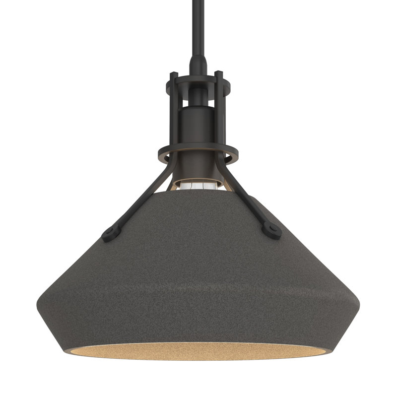 Henry with Chamfer Pendant, Natural Iron, Black