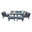 90cm Wide U-Shaped Patio Sofa with Cushions