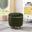 Round storage stool with cushioned seat