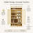 Cream White Tall Shoe Storage Cabinet with Drawer & Louvered Doors, Adjustable Shelves, for Entryway