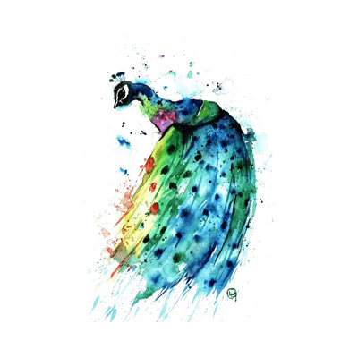 Proud Peacock 1 Piece Wrapped Canvas Wall Art