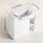 Meuble-lavabo mural 24 po avec lavabo en céramique blanche et porte à fermeture en douceur, emballage KD, blanc brillant-559139690-559139687