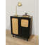 Niculai Solid Wood 3-Drawer 2-Door Accent Cabinet With Cane Detailing