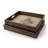 Decorative Serving Tray Set Of 2, Vintage Emblem Design, Cream Brown