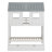 House Bunk Bed With Trundle,Roof And Windows