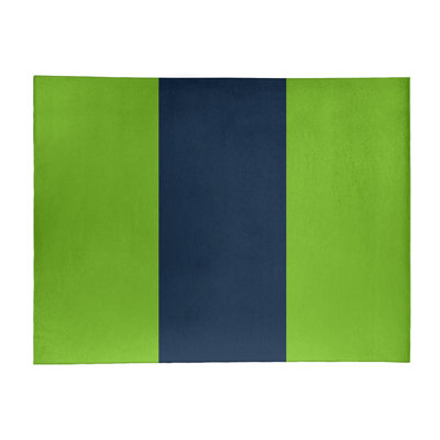 Tapis à rayures vert/bleu/gris