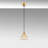 Modern Gold Chandelier, Adjustable Height, 7.9 x 7.9 x 46.1 Inches | Metal Body with 3.9-Inch Base Plate | E27 Socket, Max 40W | Elegant Design for Living Room & Dining Room, Glamorous Home Lighting Fixture
