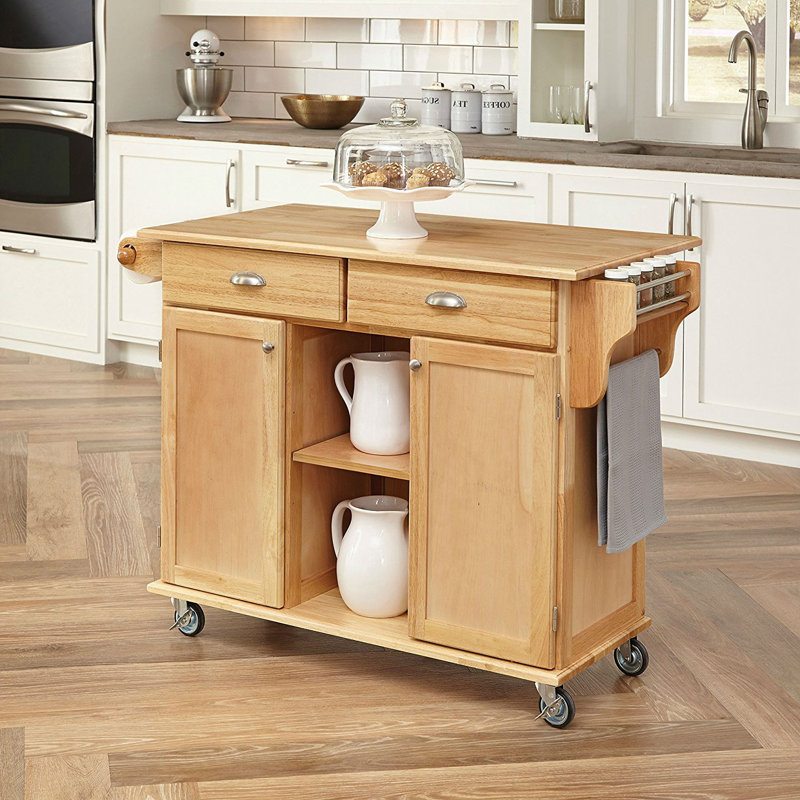 Îlot de cuisine avec plateau en bois Lili