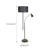 Aura Black Drum Shade Floor Lamp