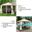 Pavillon de jardin robuste à double toit 10 pi x 10 pi avec moustiquaire pour patio, cour et jardin-129983635-130123062