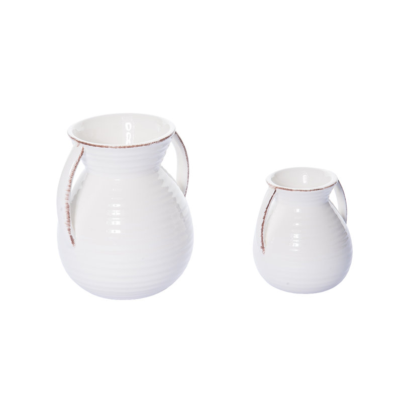 Ensemble de 2 vases Gracie Oaks Dolomite