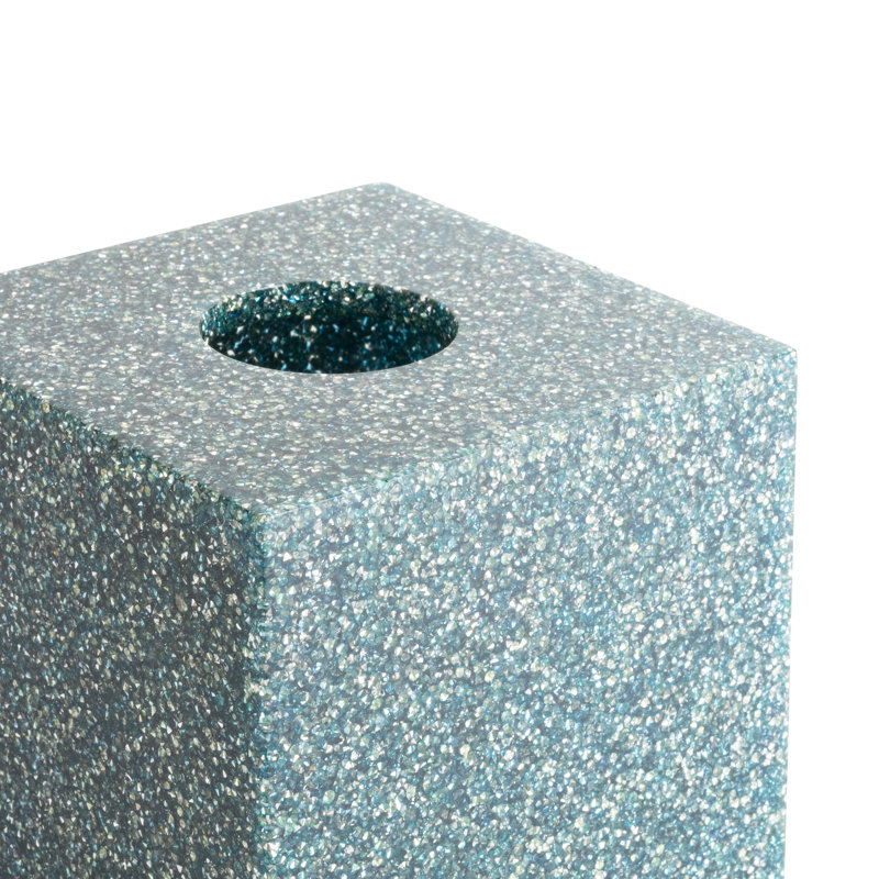 Porte-boîte à mouchoirs lumineux | Élégante résine incrustée de strass | Rangement pour salle de bain et rangement, Glace