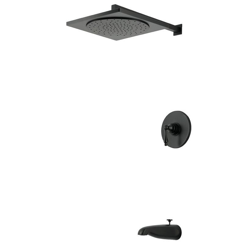 Robinet de baignoire et douche à pression équilibrée Kingston, Polished Brass