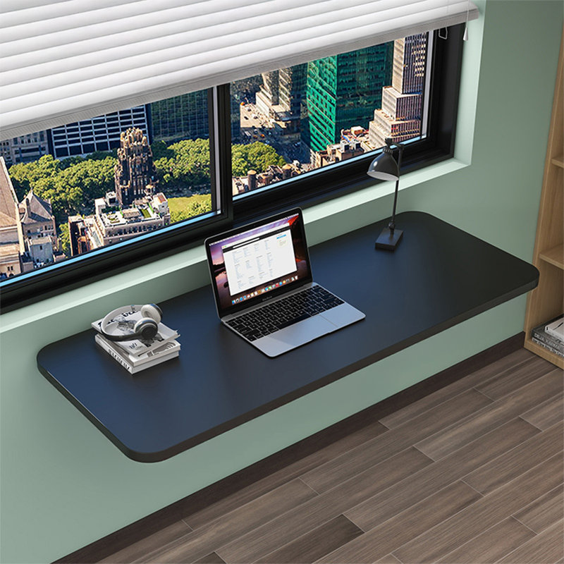 Adjustable Height Foldable Modular Iron Floating Desk, 3cm H x 75cm W x 24cm D, Black