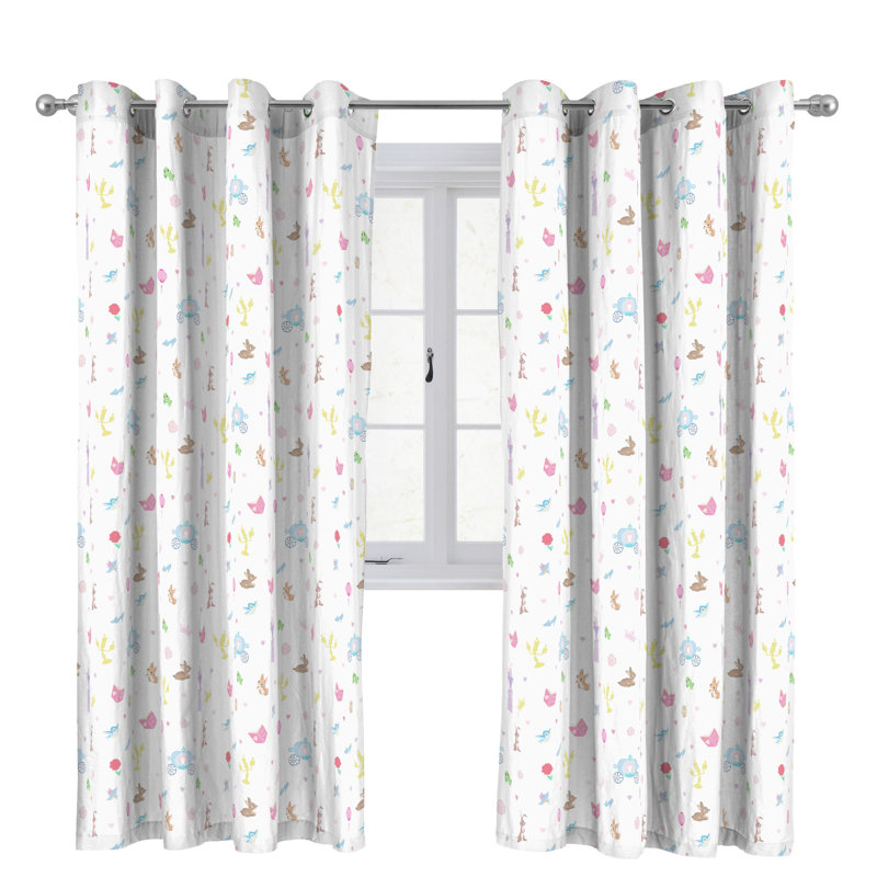 Disney Princess 'Cut Paper' Eyelet Window Curtains - 2 Panels, 168 W x 183 D cm