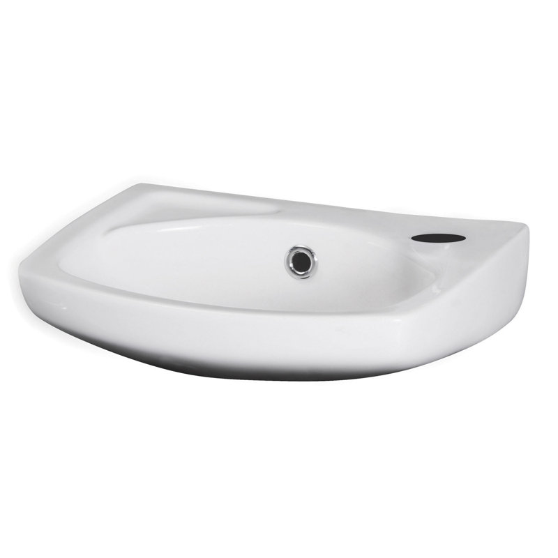 Nuie Melbourne 350mm L x 280mm W White Vitreous China U-Shaped Sink with Overflow