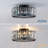 13.8“ 4-light Crystal Caged Ceiling Fan With Light Flush Mounted