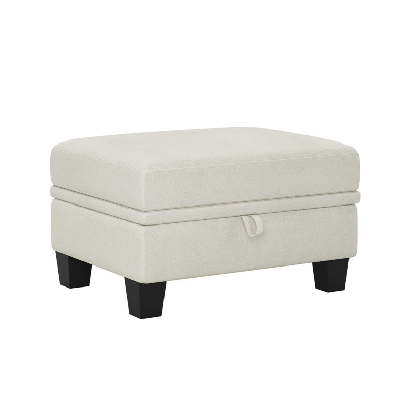 Januelle Bujesily Chenille 28.7'' Storage Ottoman Seat Module, Beige