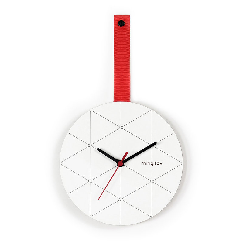 Minuet Wall Clock Red, Red