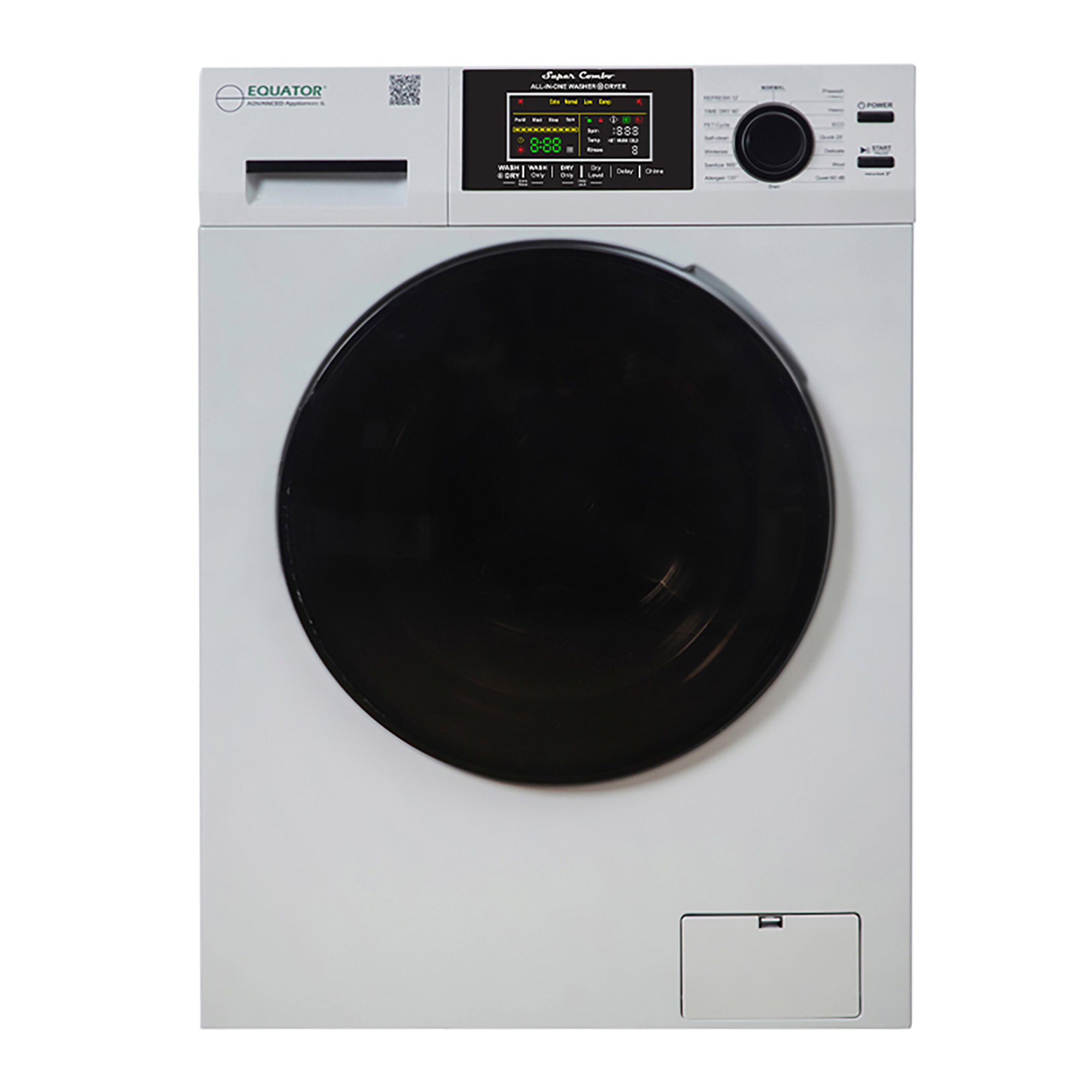 LG 2.4-cu ft Capacity White Ventless All-in-One Washer/Dryer Combo in the  All-In-One Washer Dryers department at