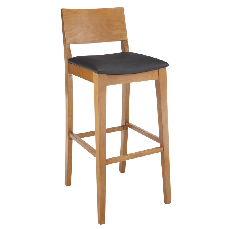 Tabouret 30 "en bois massif Ahreanna, Cerisier/Noir