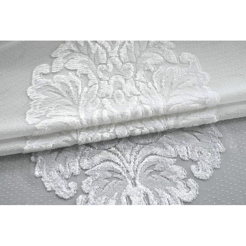 Hughesville Semi Sheer Curtain Single Panel, White, 140 W x 137 D cm