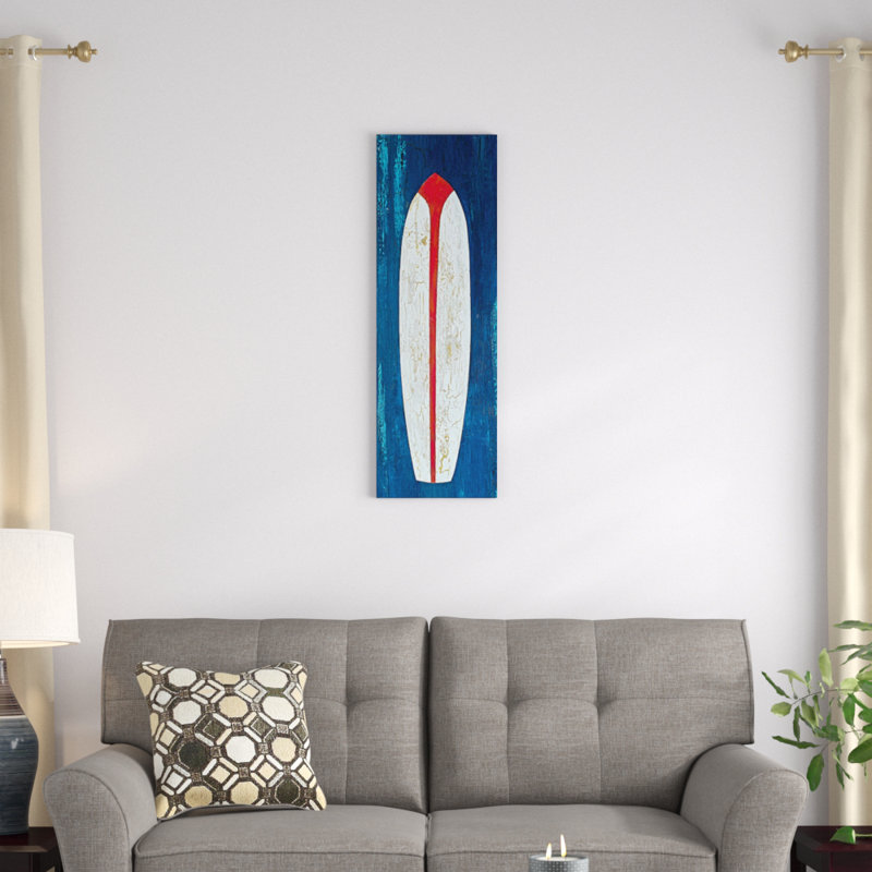 « surf », reproduction sur toile, H 48 po x l 16 po x P 1,5 po, Toile tendue