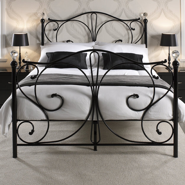 Larissa Metal Bed, Double (4'6), Black
