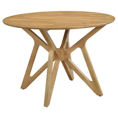 Table de salle à manger rectangulaire, 42 po x 42 po, bois, 1 pièce, brun clair, 4 sièges