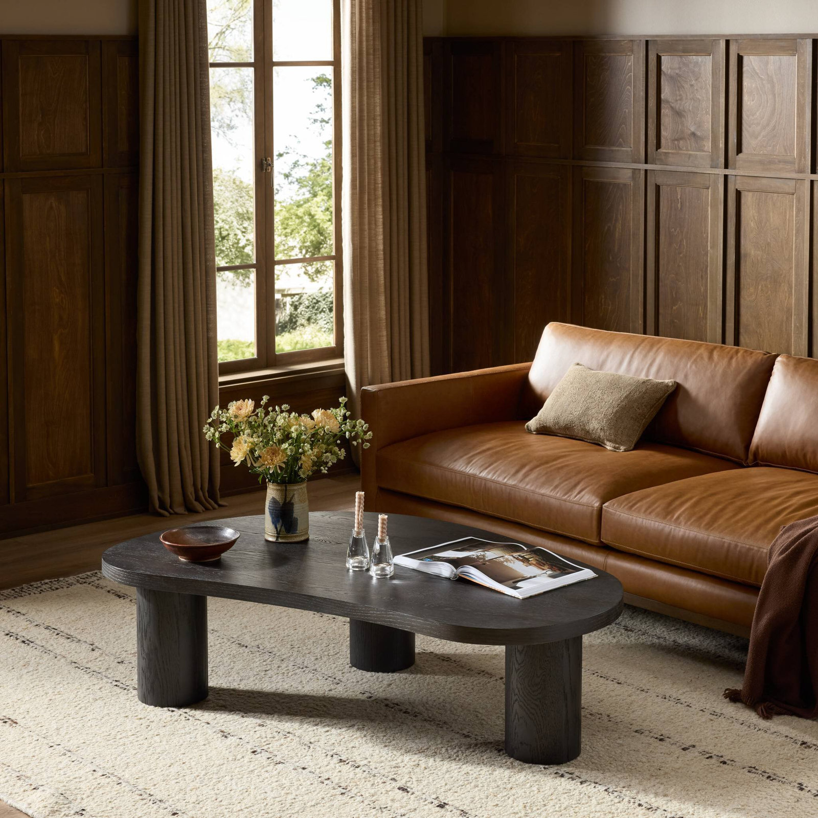 60" Nesting Coffee Table, 16" H x 60" W x 37" D