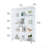 Glass Display Cabinet With 4 Shelves Extra Large, Curio Cabinets For Living Room, Bedroom, Office, Floor Standing Glass Bookshelf, Quick Installation-595702065
