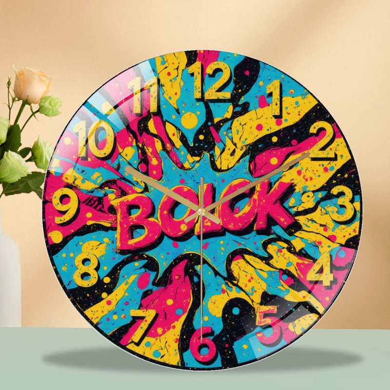 Horloge murale colorée Splash