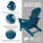  Folding Adirondack Chair Patio Outdoor Chairs HDPE Plastic Resin Deck Chair-834806194