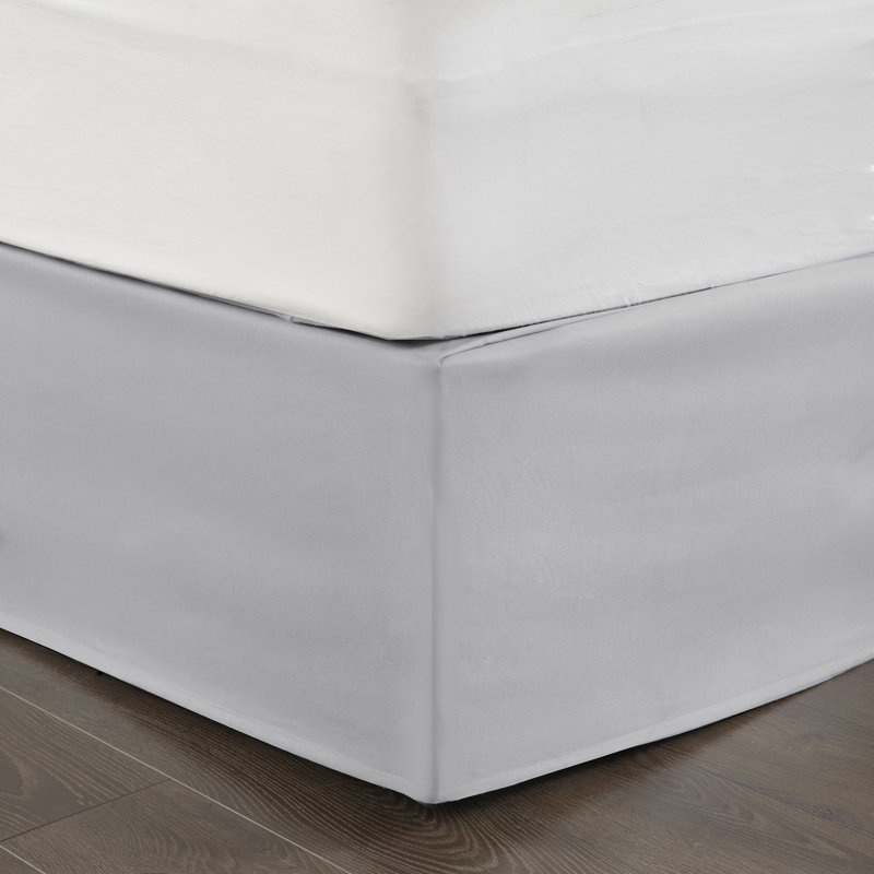 Simple Fit Wrap Around Adjustable Bedskirt, Gray