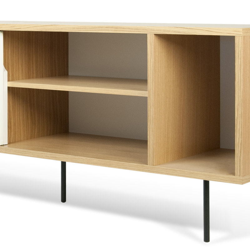 Adah 165 cm W Sideboard, Oak/White, Steel