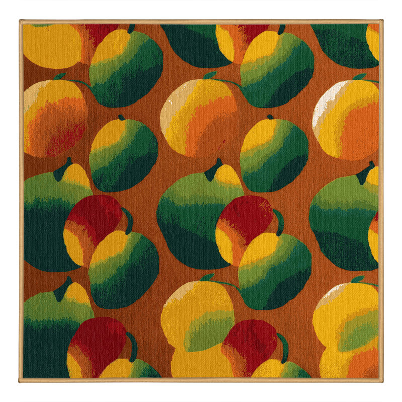  Tapis lavable à fruits mangue et fruits de mer Alfonso, Rectangulaire 2 pi x 3 pi