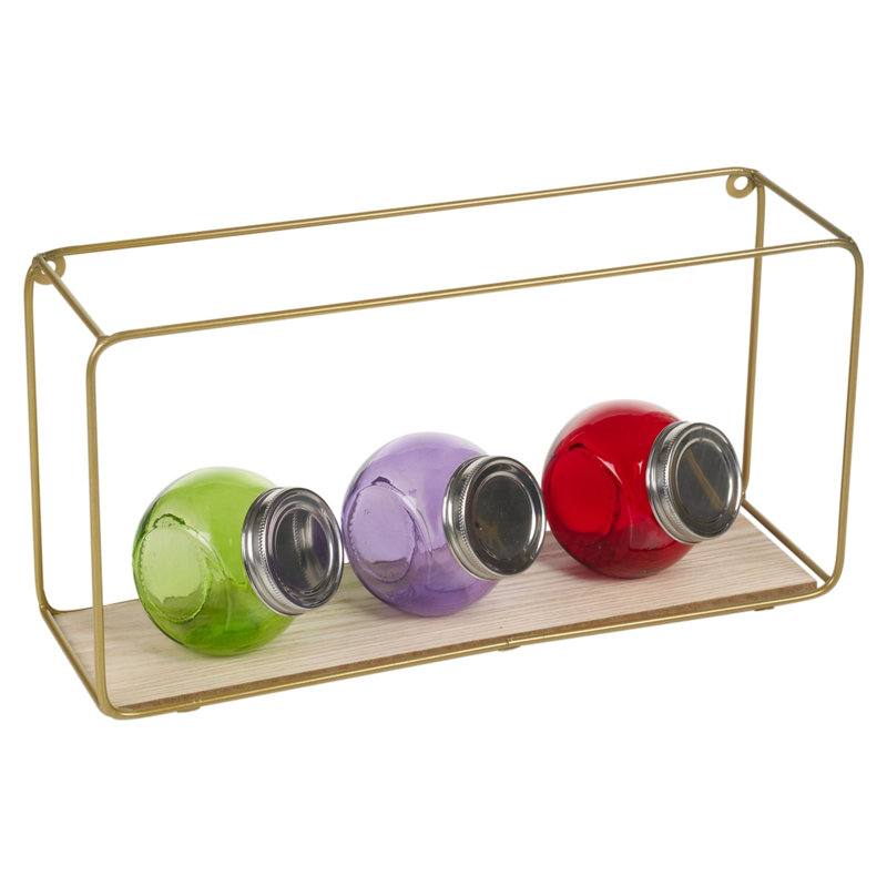 4Pcs Metal Wall Shelves Industrial Wire Floating Shelving Unit