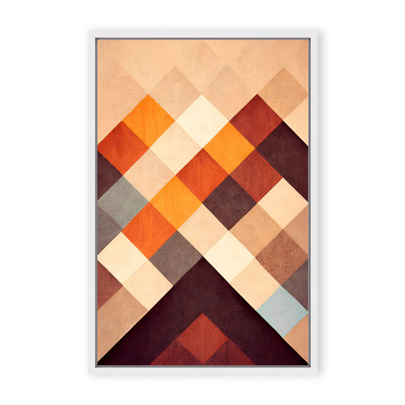 «Abstract The Pyramid» par Treechild, œuvre d'art sur papier encadrée, H 24 po x l 16 po, Framed Matted Print, Brown