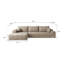Canapé-lit droit R-Sleeper-Camel